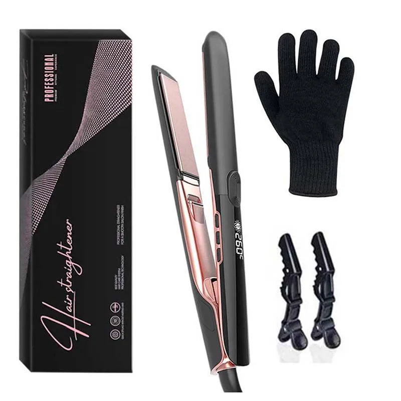 Professional Electric Ceramic Hair Straightener Flat Iron LCD Display Fast Heating Styling Tool for Household Salon Use