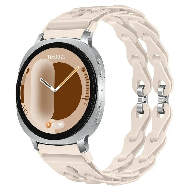 Samsung Galaxy Watch8, 9 & Ultra Silicone Chain Link Band