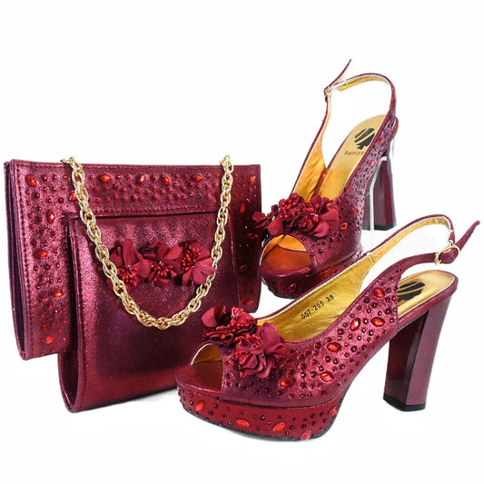 Conjunto de Zapatos y Bolso de Nueva Colección HJK1-14