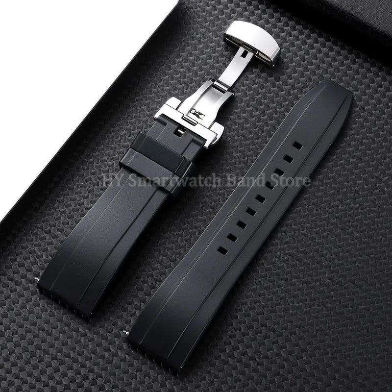 Amazfit Balance, GTR, GTS & Bip Silicone Band with Butterfly Clasp