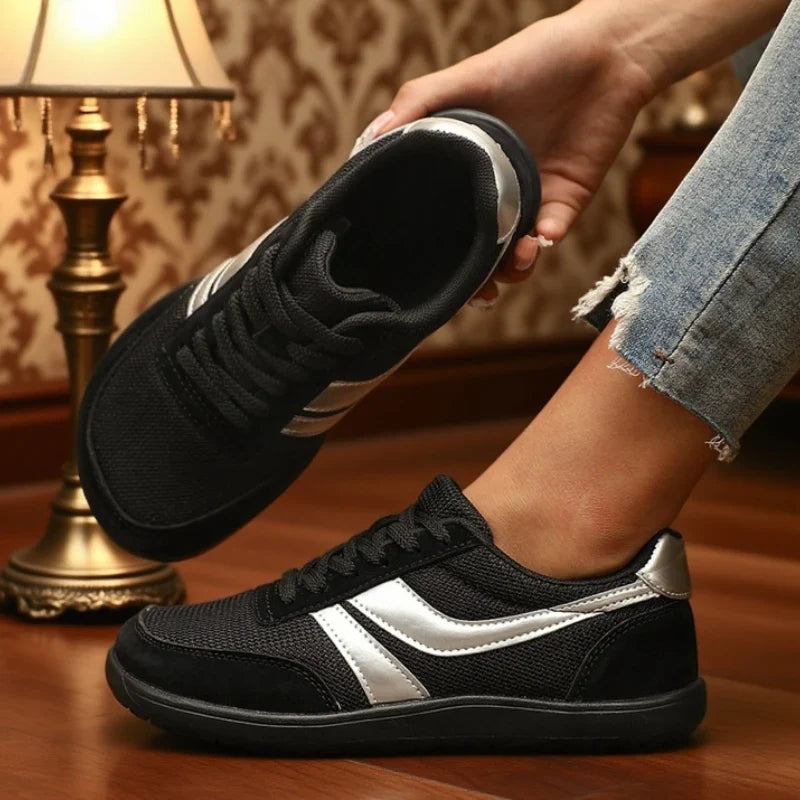 Women's Sneakers Barefoot Casual Wide Last Fashionable Canvas Flat Board Shoe 2025 New Wide Toe Breathable Mesh Running Shoes