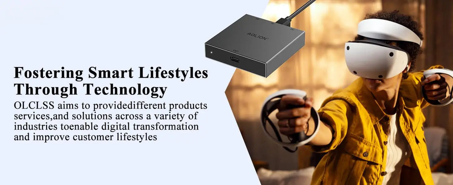 AOLION For PS5 VR2 PC Converter PS VR2 PC Adapter Kit PC Adapter