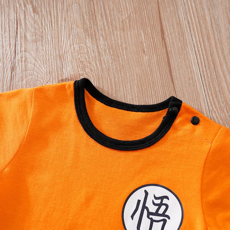 Newborn Clothing Handsome Anime Role Play Cotton Comfortable And Soft Summer Boys And Girls Short Sleeved Baby Triangle Jumpsuit