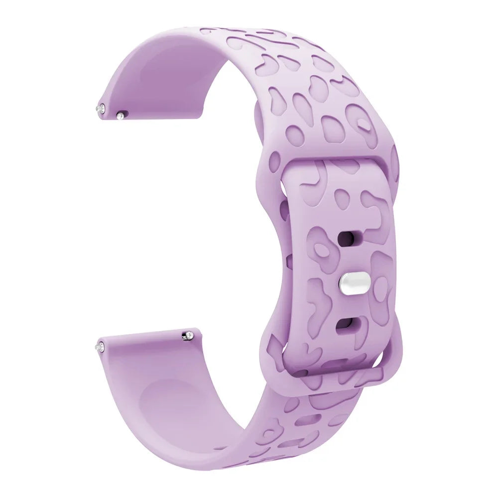 Samsung Galaxy Watch 7, 6, 5, 4 & FE Leopard Print Silicone Band