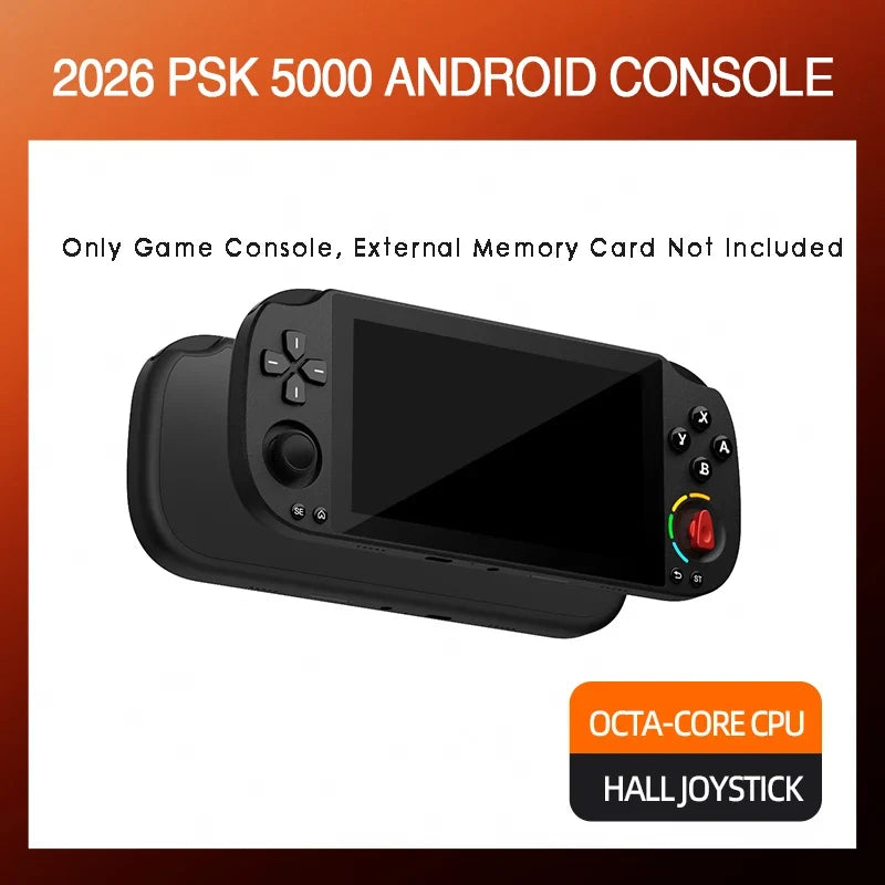 5.0 Inch FHD IPS Handheld Game Console PSK5000 with XBOX/SWITCH Layout,Helio G85 Octa-Core,6+128GB,Hall Joystick