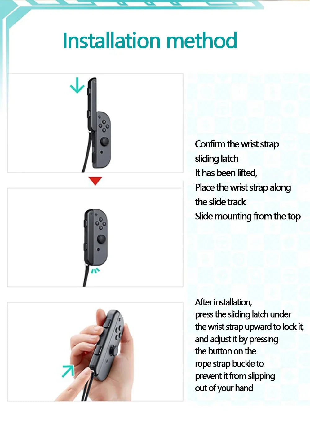 1 Pair For Nintend Switch OLED Gamepad Controller Switch Gamepad Hand Rope Game-pad Wrist Strap Laptop Video Games Accessories