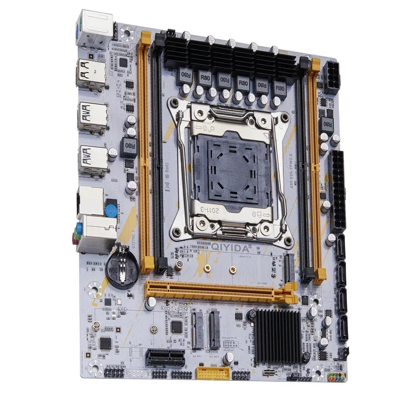 QIYIDA X99 Motherboard LGA2011-3 Slot SATA3.0 USB3.0 NVME M.2 NGFF WIFI Support DDR4 Memory and Xeon E5 V3 V4 Processor TPM14PIN