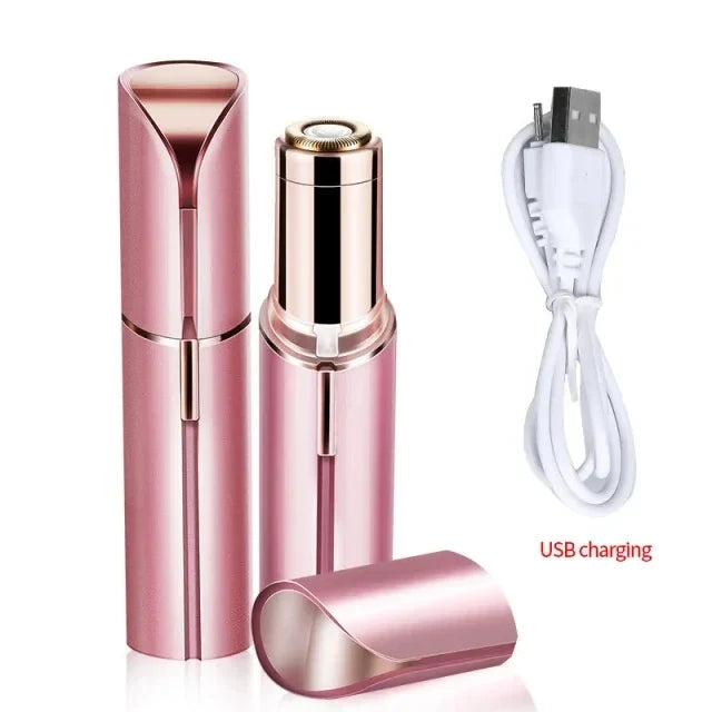 Facial Hair Removal for Women, Mini Hair Remover, Electric Razor Shaver Portable Bikini Epilator for Lips, Chin, Armpit, Peach