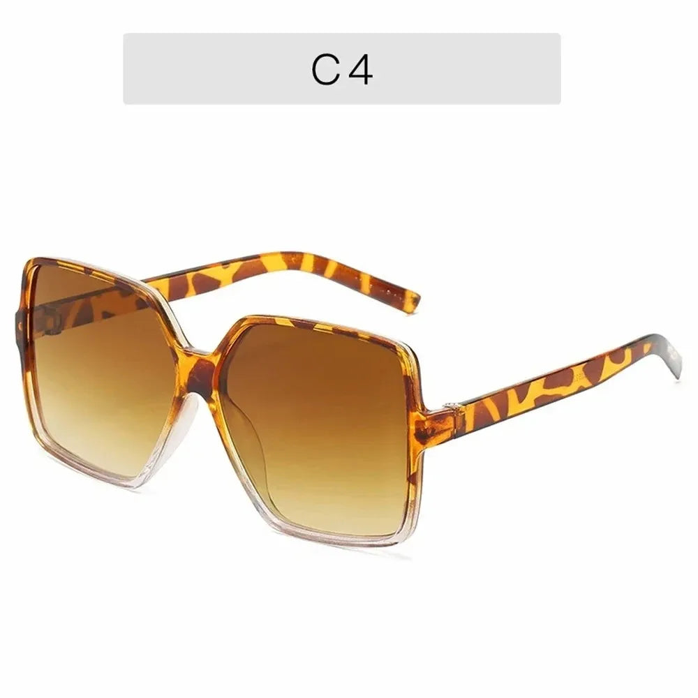 Oversized Square Fashion Gradient Color Sunglasses for Men and Women Driving Beach Party Travel Use