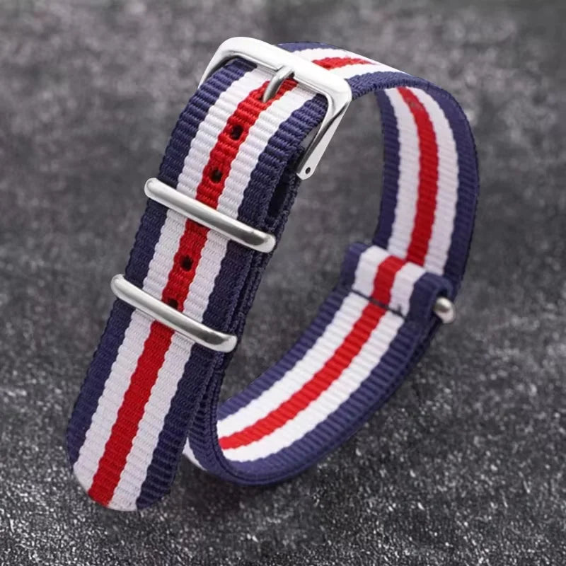 Polar Nylon Watch Strap Canvas Band, Unisex, Durable Pin Buckle Wristband