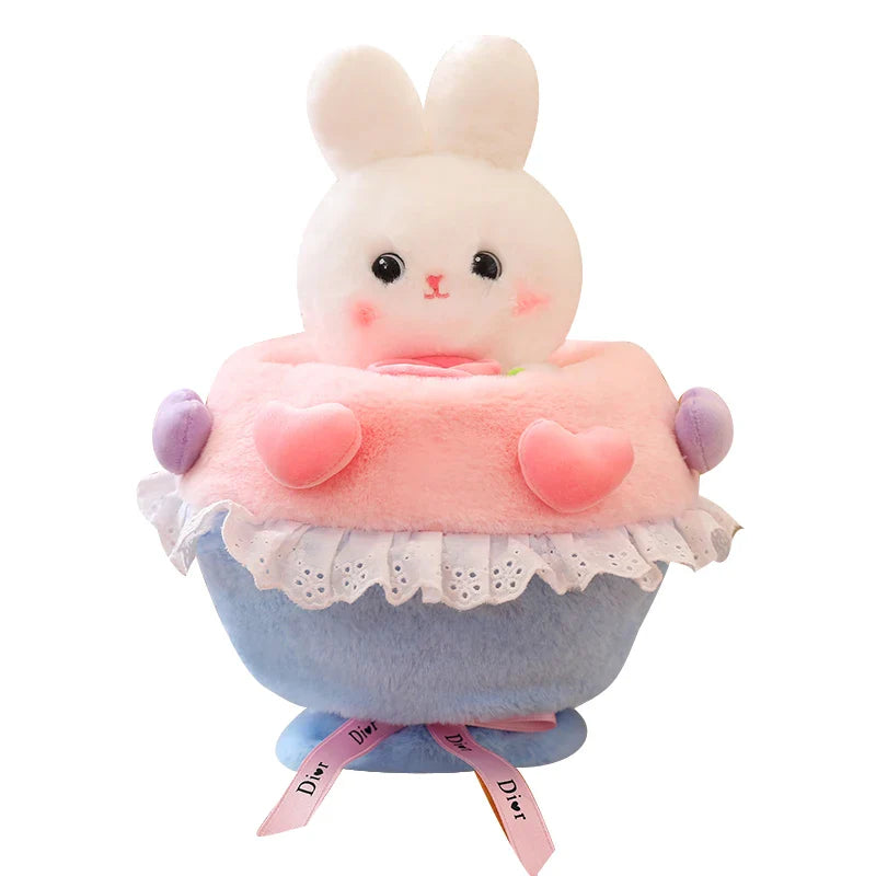 Conejo de peluche de ramo