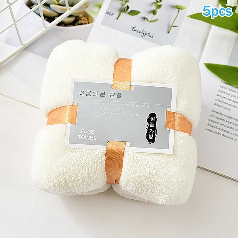 Hot 1/5PCS Bath Towels Set Super Soft Highly Absorbent Quick-drying Coral Velvet Bath Towel For Adults Hotel & Spa Use