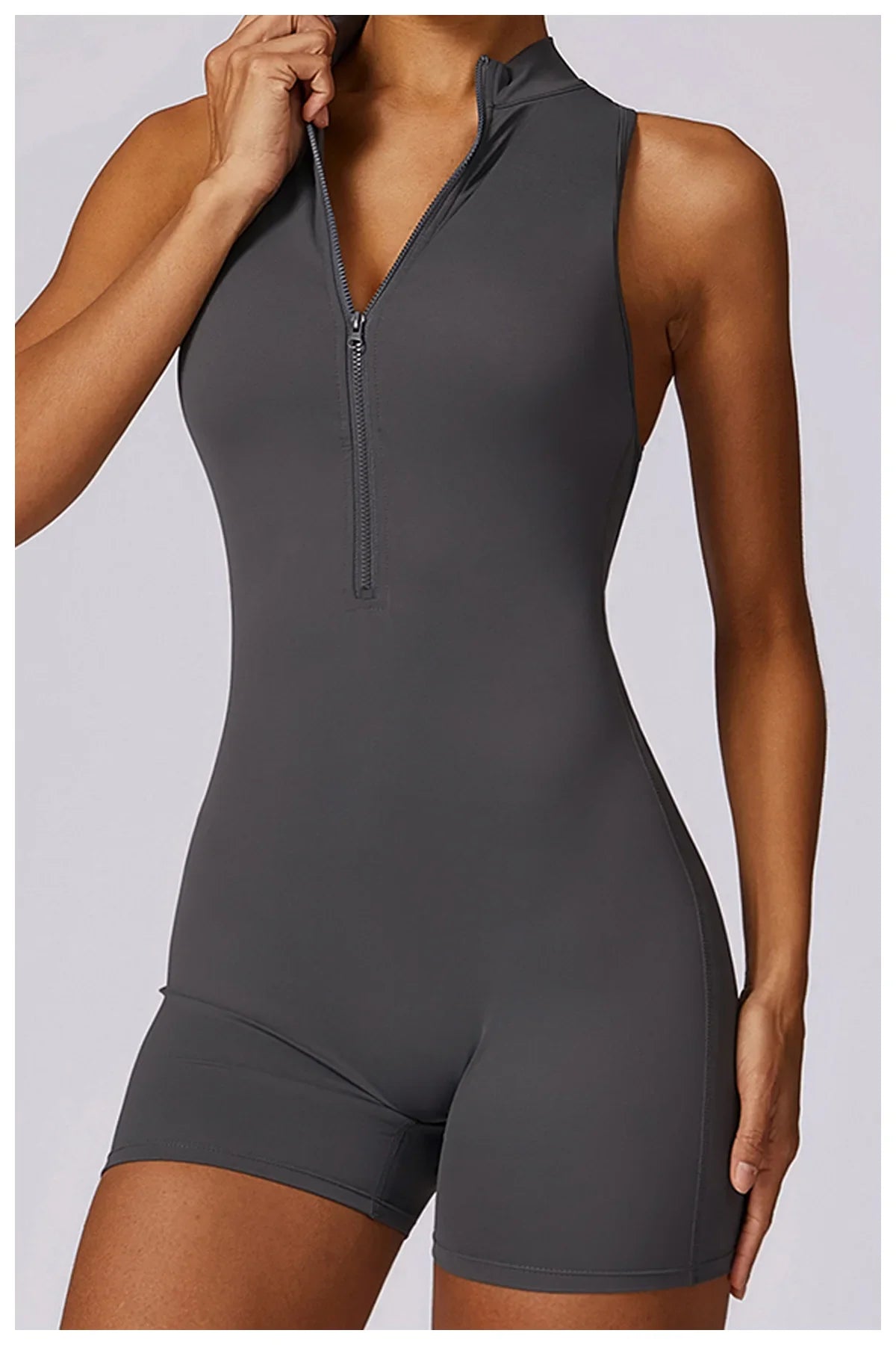 Mono sin mangas para mujer de corte ajustado, ideal para actividades deportivas