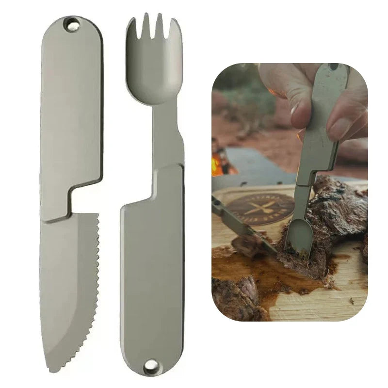 Camping Eating Utensils Set Kopak Utensil Set 2 In 1 Camping Eating Utensils Set Detachable Pocket Wilderness Fork And Spoon