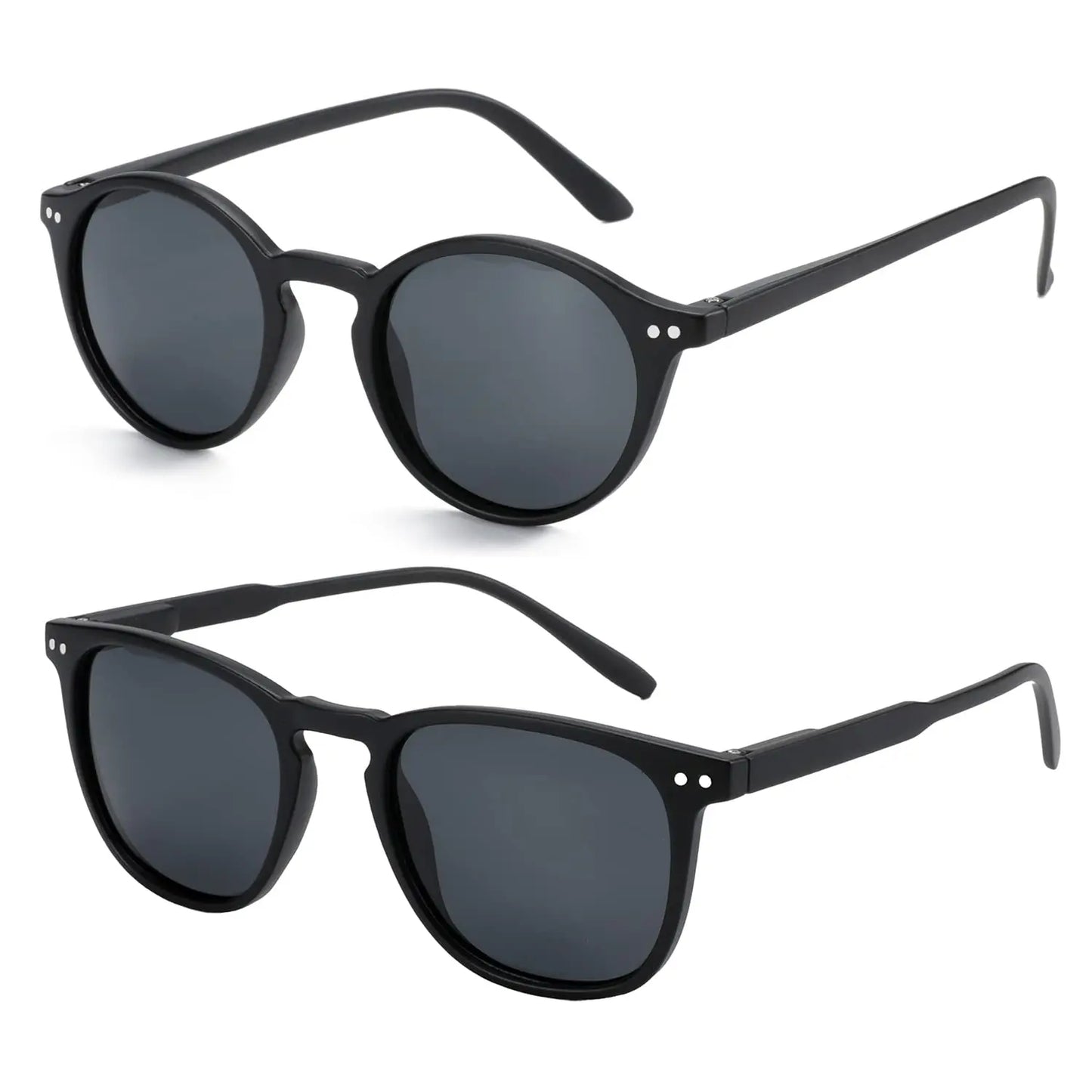 ZENOTTIC Retro Small Round/Square Polarized Sunglasses Vintage Lightweight Frame for Men Women  Fashion Shade