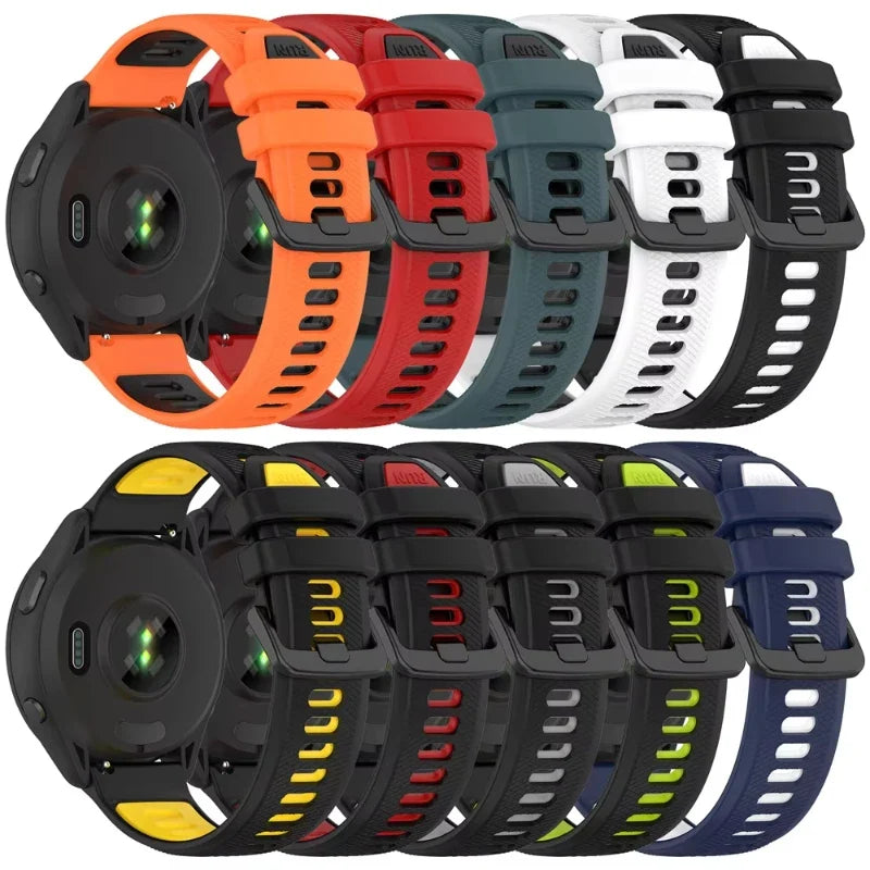 Garmin 18/20/22mm Quick Release Two-Tone Silicone Band with Air Holes