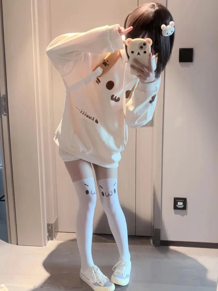 Sudadera con capucha "UwU Cat Face"