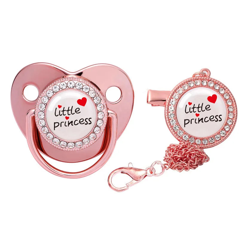 Baby Shower Gifts Baby Pacifier Rhinestone Pacifier Clips Princess