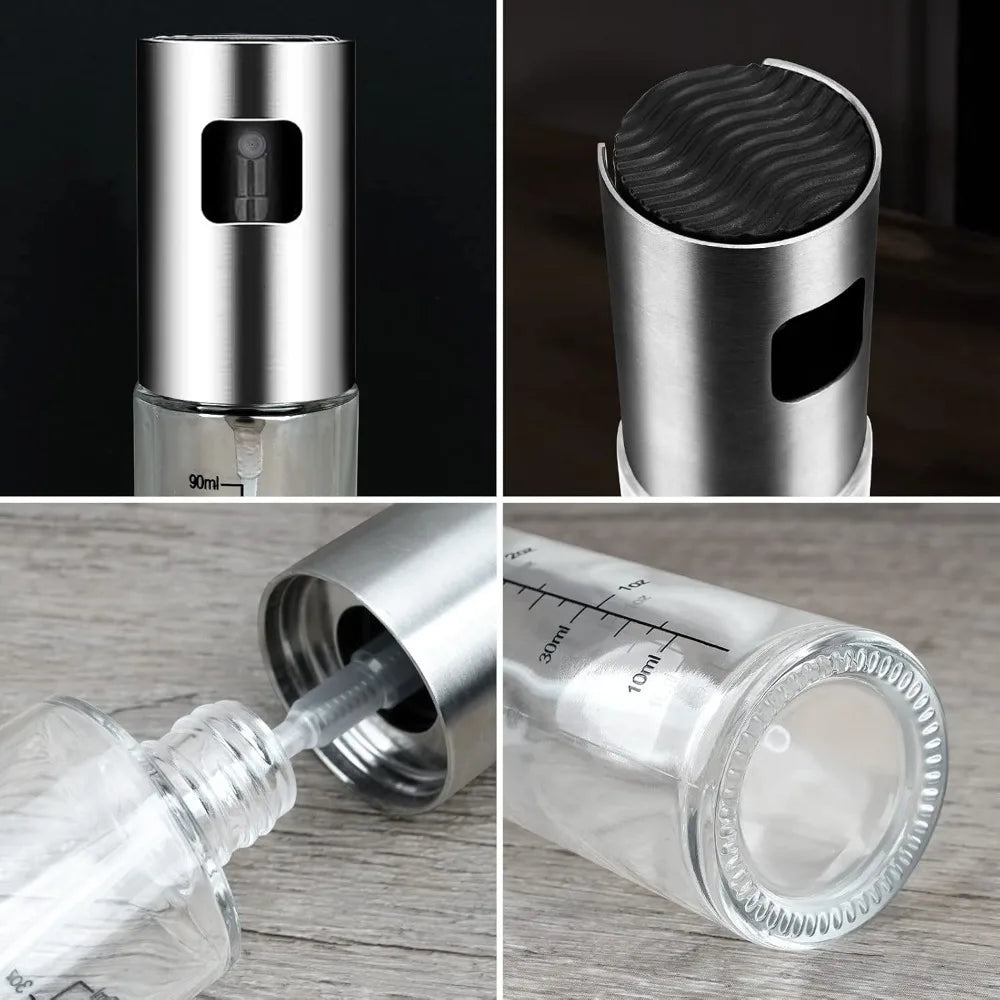 Oil Sprayer For Cooking 2-Pack Refillable Olive Oil Mister With Scale
