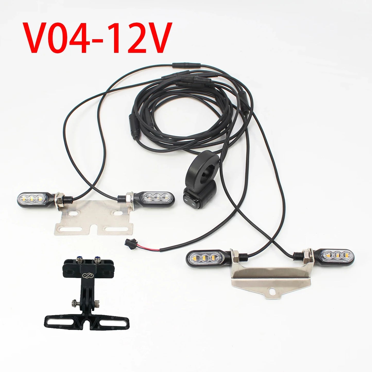 EBKE Electric Bicycle Ebike Turn Signal V04 12V or 36V 48V 52V 72V Waterproof Cable LED Flashing