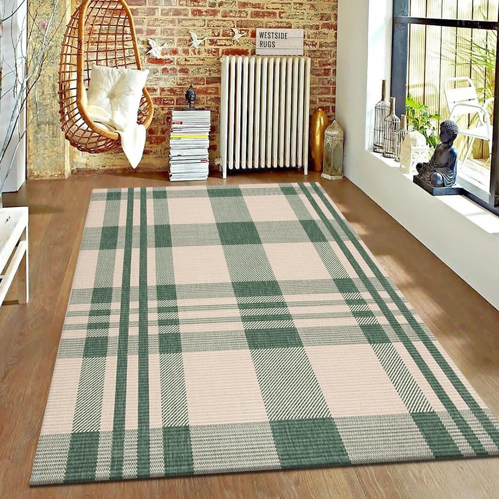 VIKAMA Nordic Style Retro Living Room Carpet Hotel Guest House Sofa Coffee Table Cushion Home Bedroom Non-Slip Bedside