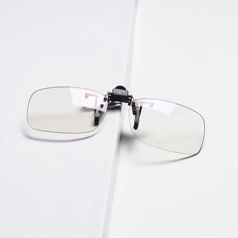 SHINU Clip On Polarized Glasses Anti Blue Light polarized sunglasses worn over glasses Yellow Lenses glasses for night driving