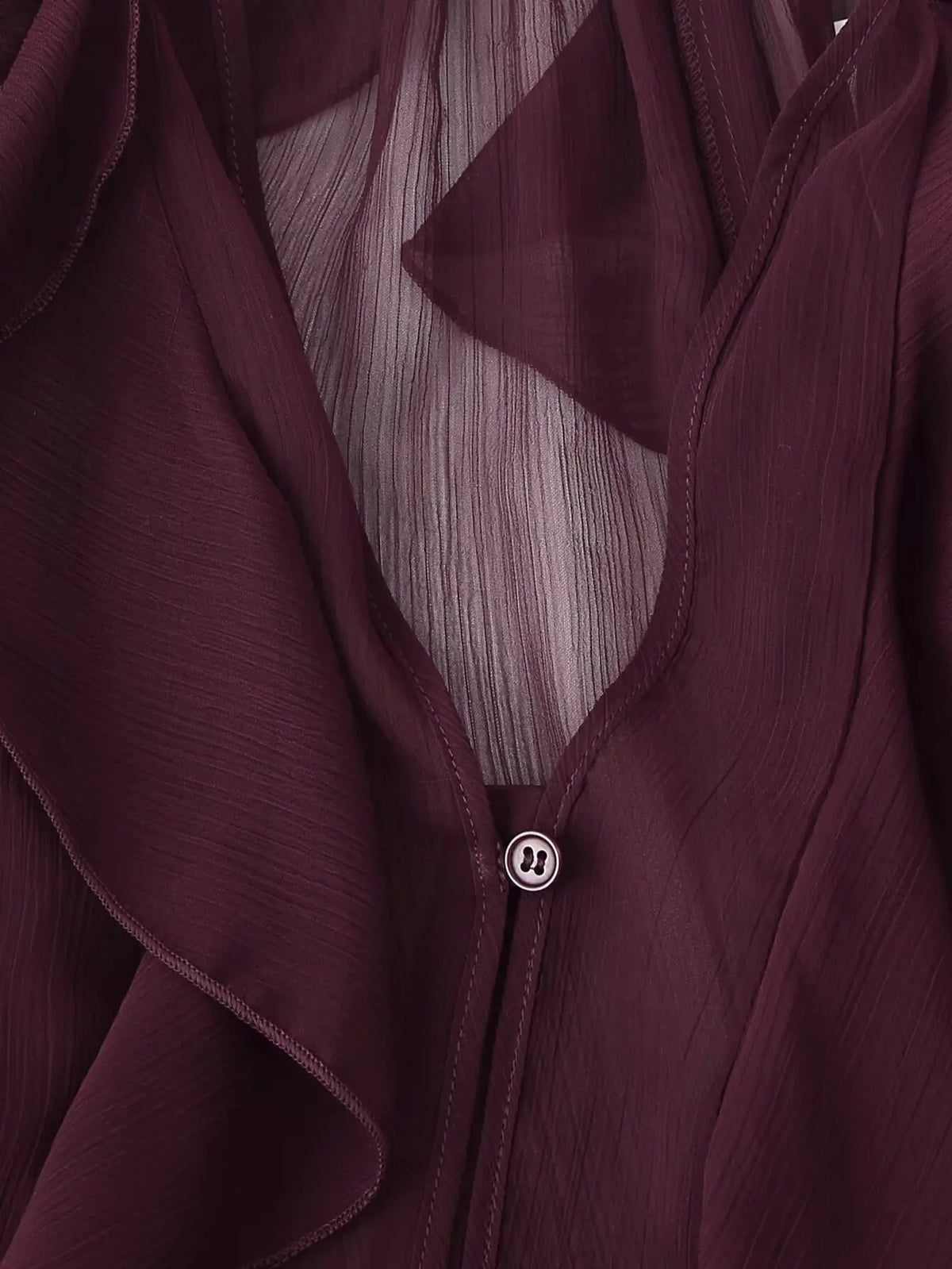 Foridol Ruffles Tiered V Neck Blouse Women Summer Spring Long Sleeve Casual Blusa Chiffon Blouses Buttons New in Female Top 2025