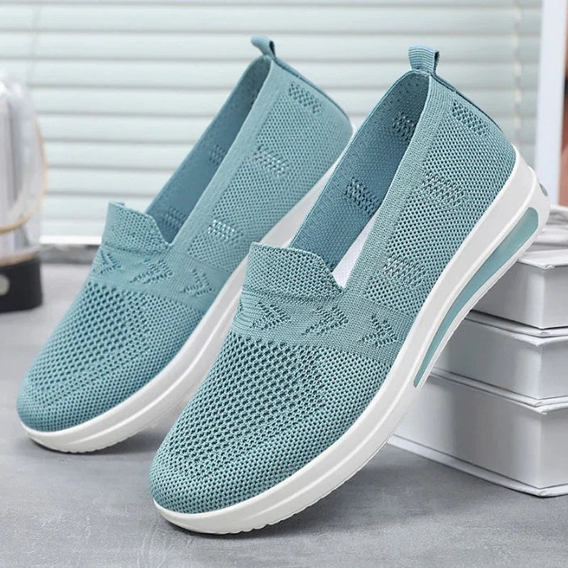 Spring New Women's Sports Shoes, Fashionable, Breathable, Lightweight, Non-slip, Wear-resistant, Casual Sports Shoes, Flat Shoes