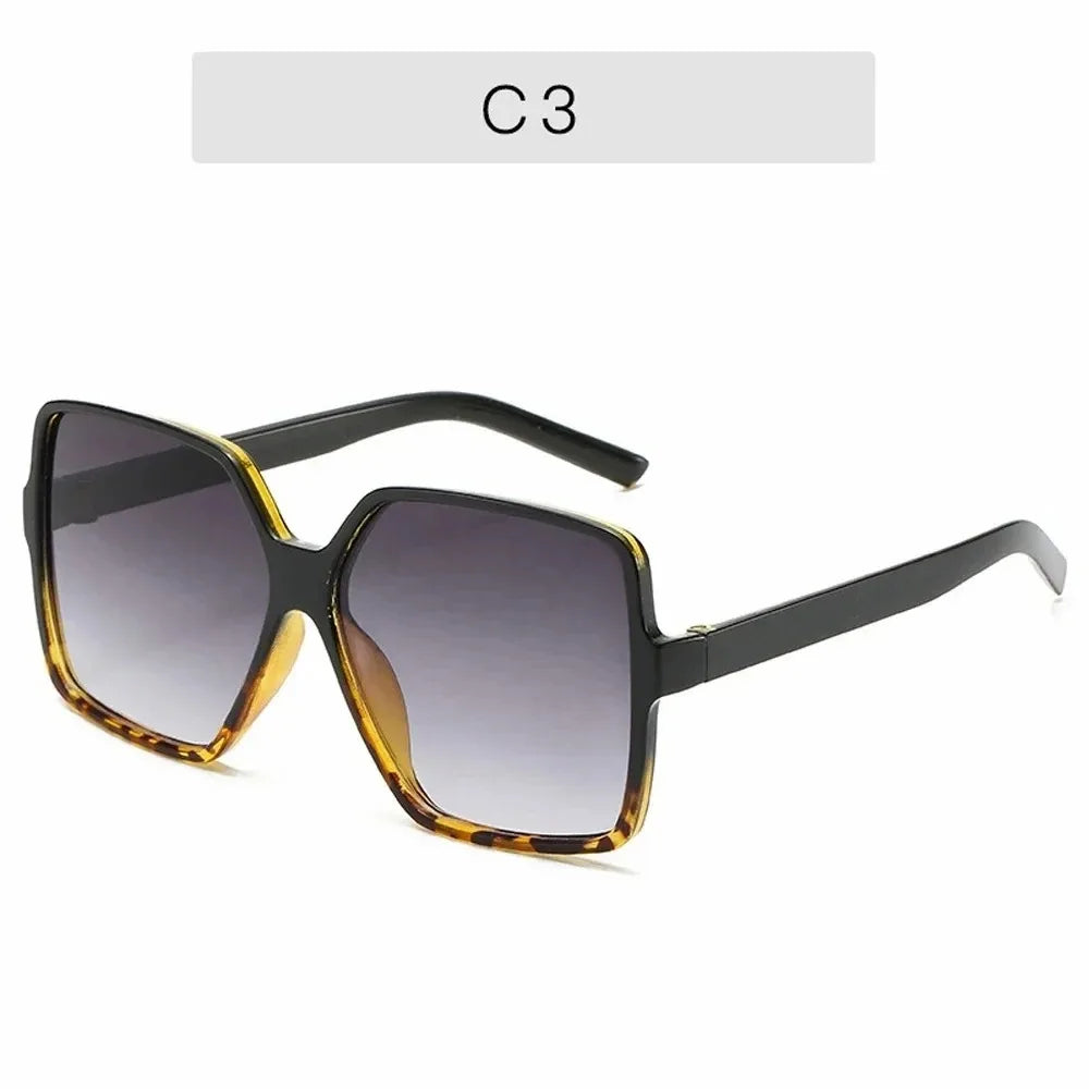 Oversized Square Fashion Gradient Color Sunglasses for Men and Women Driving Beach Party Travel Use