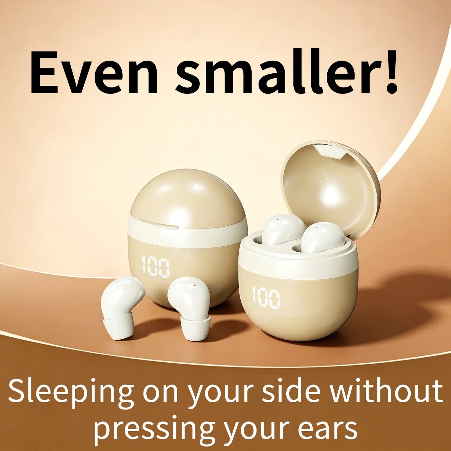 Small Wireless Bluetooth Headphones, Side Sleeping Not Pressing Ear And Sports Invisible In Ear Noise Cancelling Earphones, Low Latency, Long Battery Life HiFi Bass 6D Sound Effect Sleep Earbuds For Android IOS, Surprise Birt