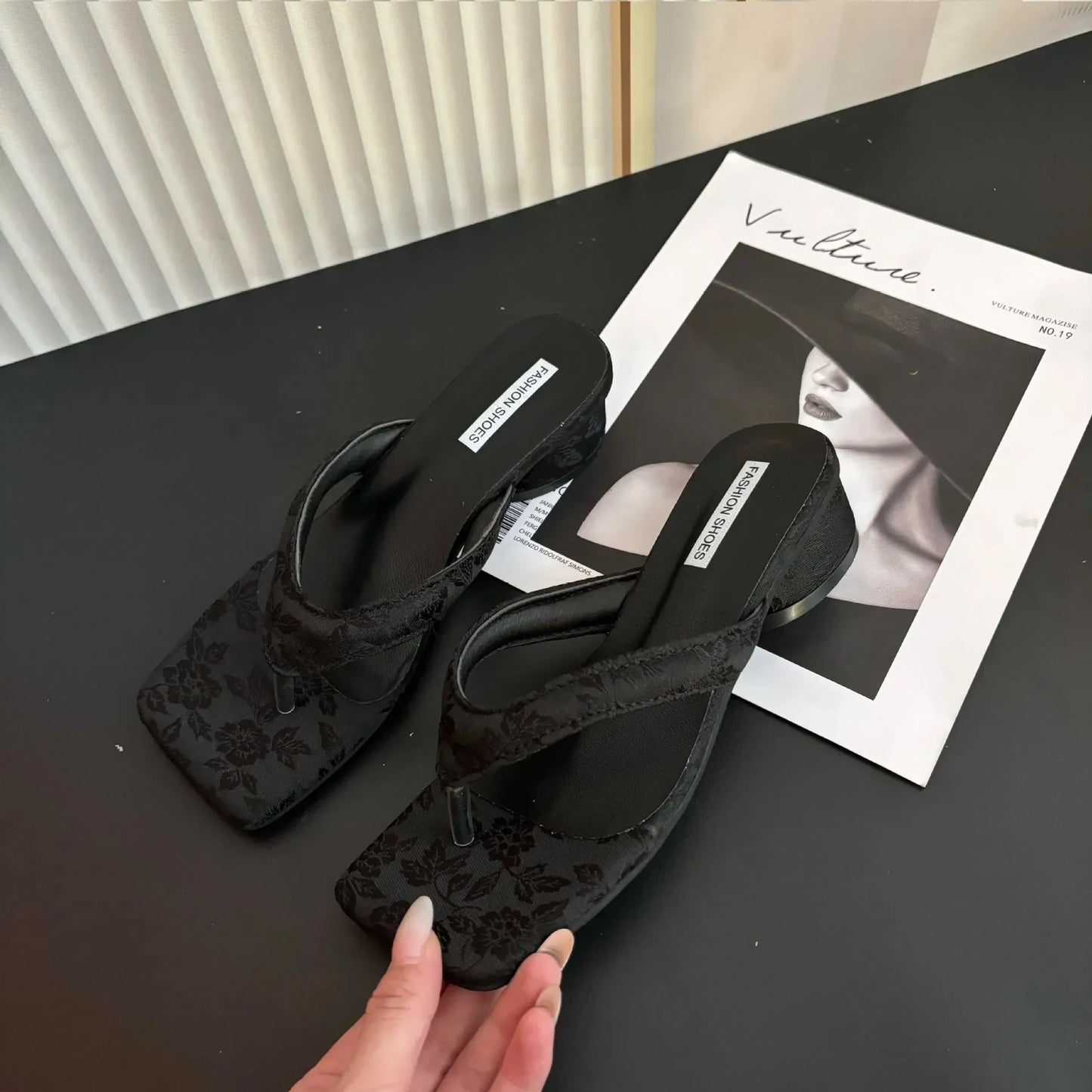 Summer Clip Toe Women Slippes New 2025 Fashion Elegant Wedges Heel Slides Shoes Ladies Casual Outdoor Beach Flip Flops Sandalias
