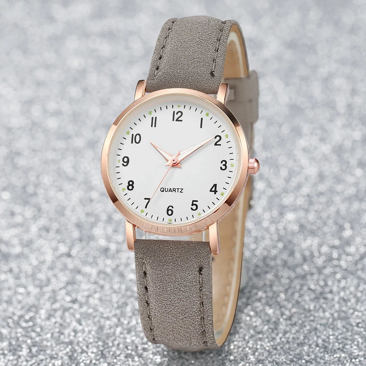Fashion Women Watches Casual Arabic Dial Ladies Leather Band Quartz Watch Reloj Mujer Girls Clock Gift