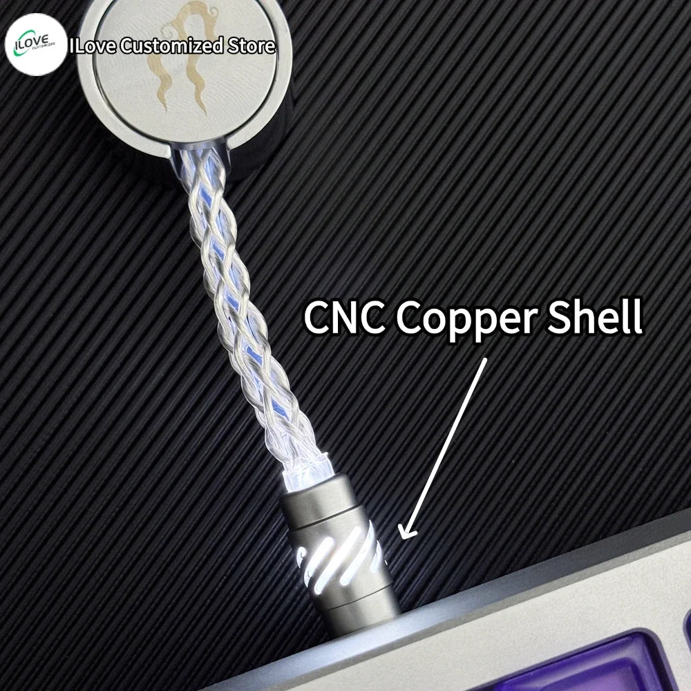 Magnetic axis keyboard cable Supports Dual 8k Magnetic Control lighting 1-to-2 TYPE-C  mechanical keyboard cable USB - TYPE C