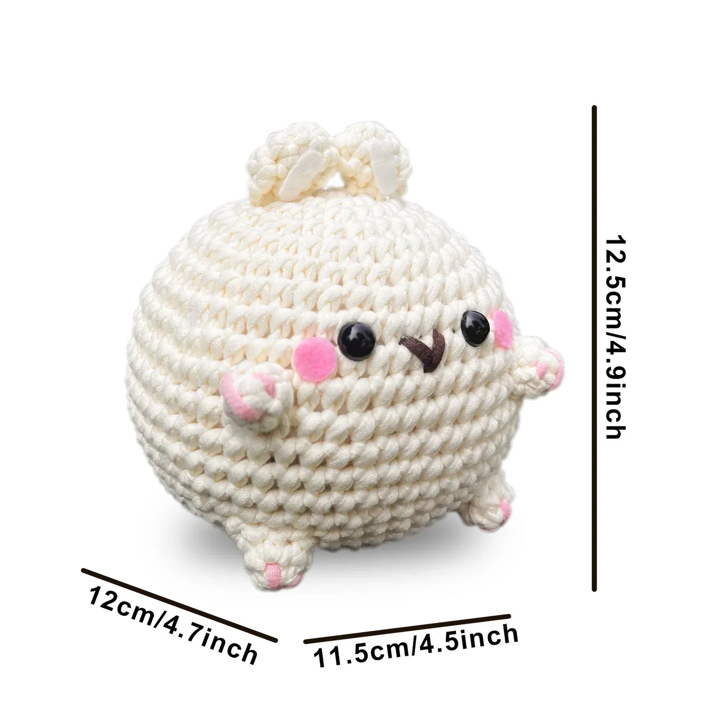 Chubby Bunny - Kit de ganchillo Kawaii para principiantes