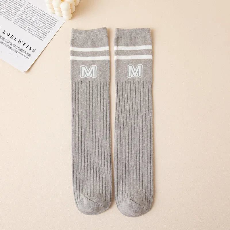 Kids' Letter Knee High Socks