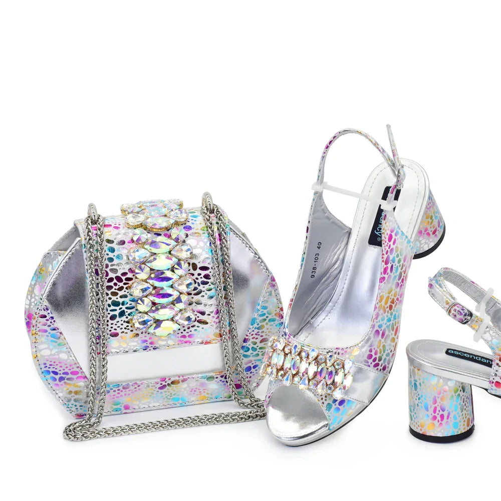 Conjuntos de zapatos y bolsos italianos HFG1-1