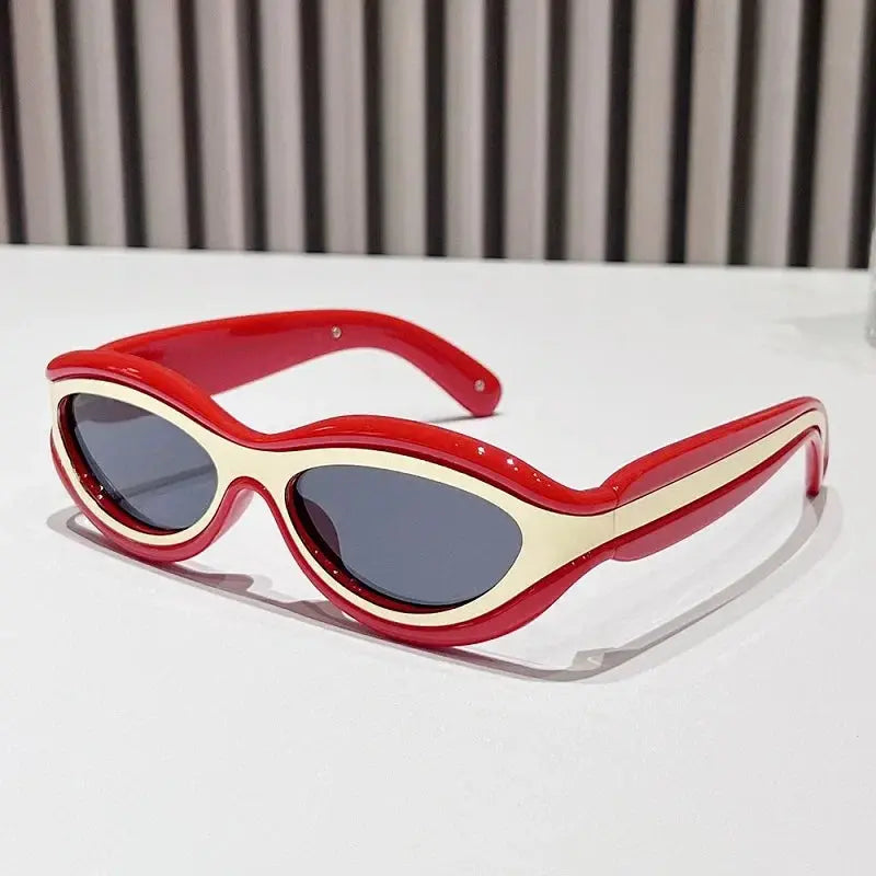 T-Shirts Sexikinis Swim Oval Cat Eye Sunglasses Women's Fashion Sun Protection Shades