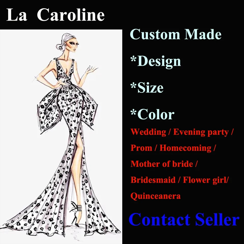 Caroline Sparkly Mermaid Evening Dresses for Women Strapless Corset Rhinestones Saudi Arabric Vestidos De Fiesta Customized