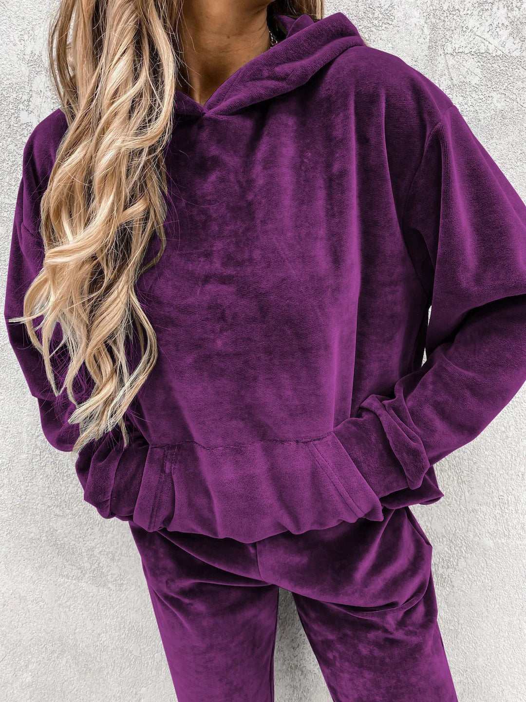 Autumn Winter Tracksuit Women Two Piece Set Oversized Hoodie Sweatpants Solid Sportswear Suit Casual Sweatshirt Trouser Set Lady