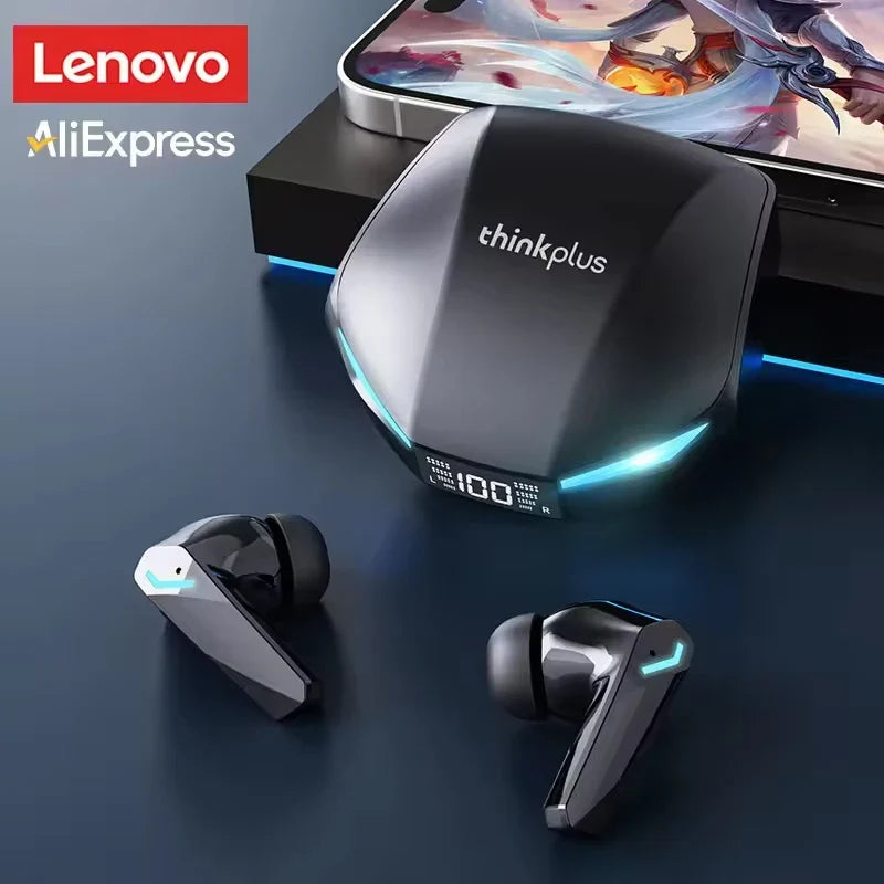 Lenovo XT53 Gaming Headset LED Digital Display Wireless Sport Earbuds HD Call Low Latency Headphones Waterproof GM2 Pro Upgraded