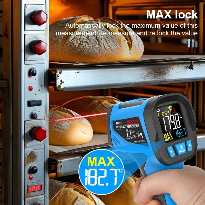 50 to 800 Degree Mestek Digital Infrared Thermometer Laser Temperature