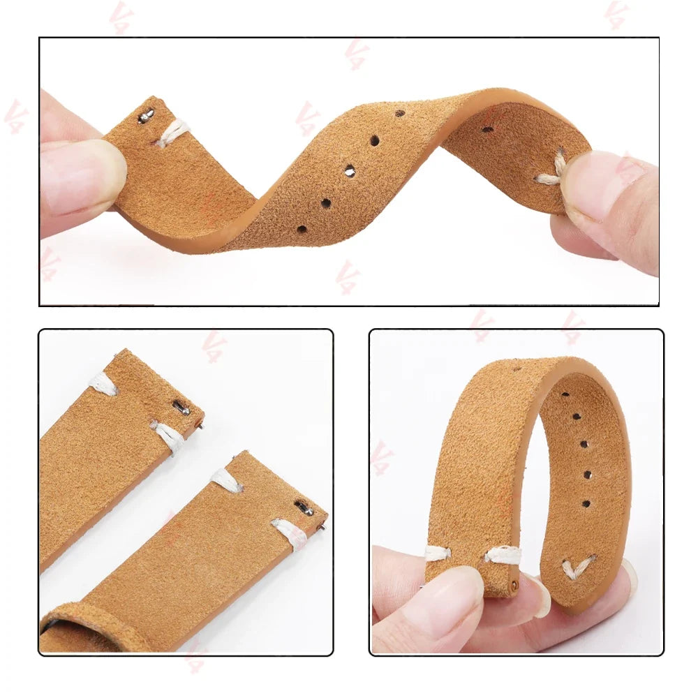 Garmin 18/20/22mm Quick Release Suede Band with Butterfly Clasp