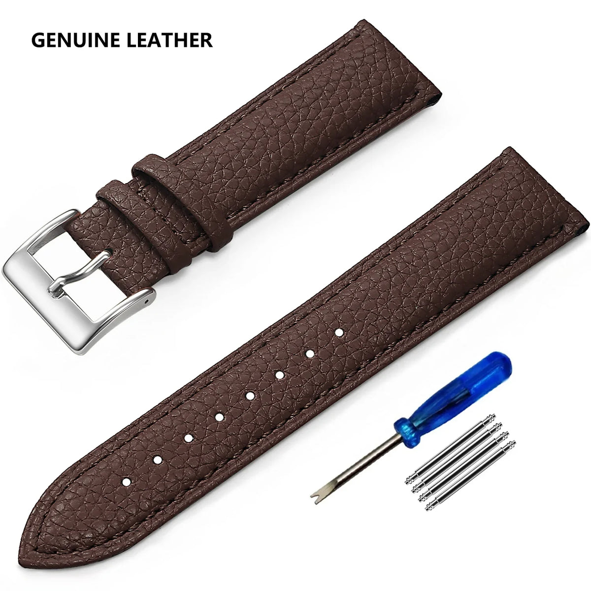 OnePlus Watch Grained Leather Band, Spring Bars & Tool
