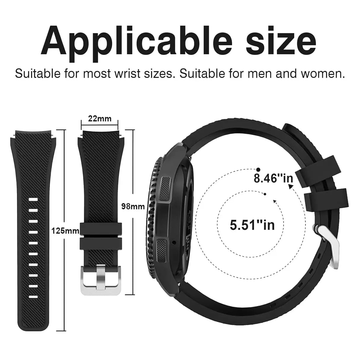 COROS PACE & APEX Textured Silicone Band with Pin Buckle