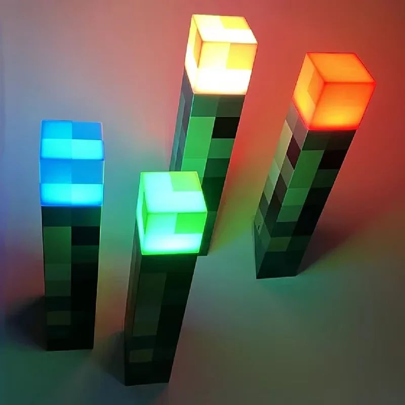 11.5 Inch Brownstone Torch Led Night Lights USB Rechargeable Table Light Game Room Decoration Lamp Kids Birthday Gifts Toy Lamps