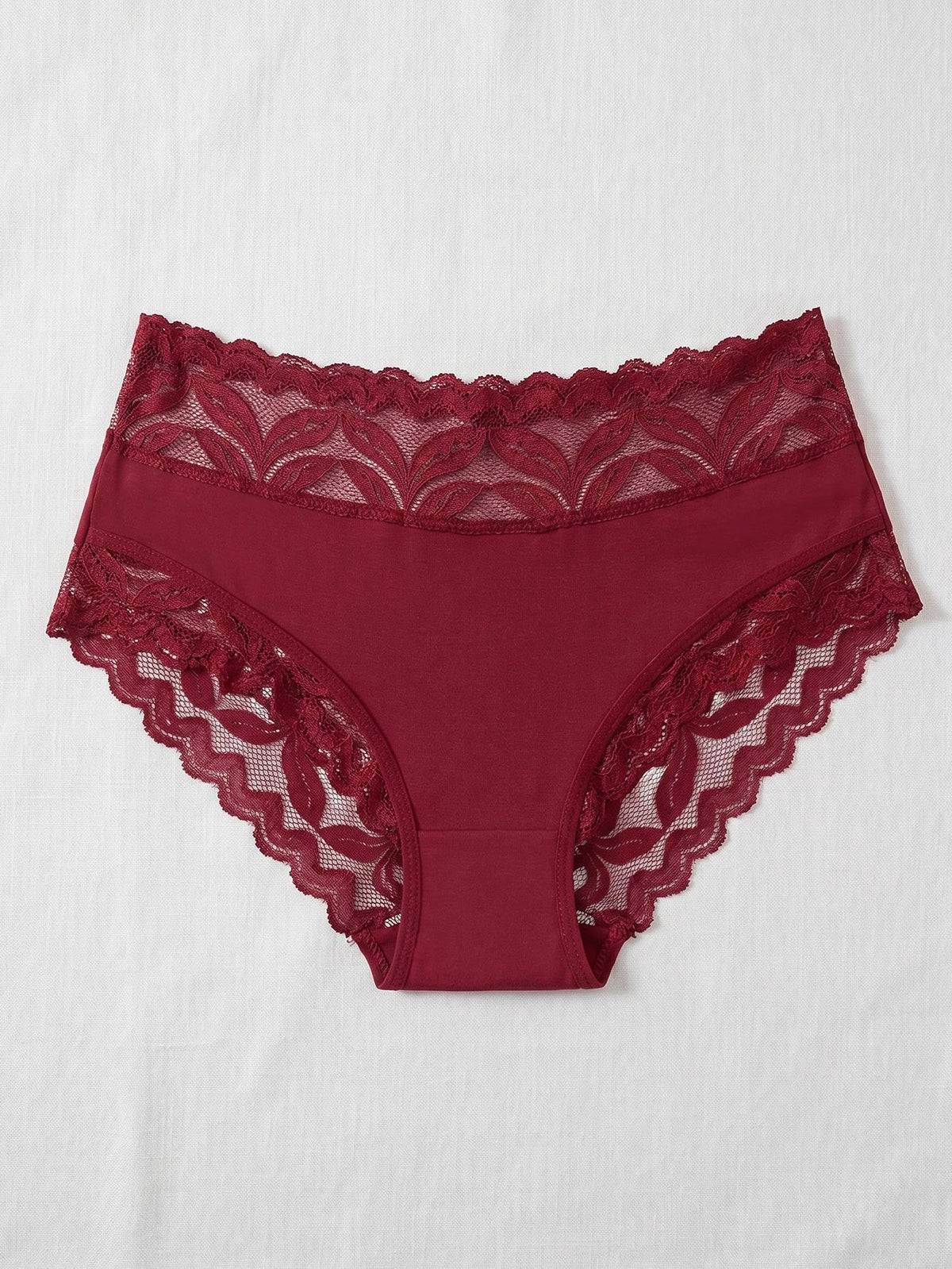 Premium 3-Piece Lace Panties Set – Breathable High-Waist Briefs for Women