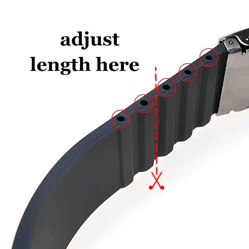 Samsung Galaxy Watch 7, 6, 5, 4 & FE Silicone Band, Folding Clasp