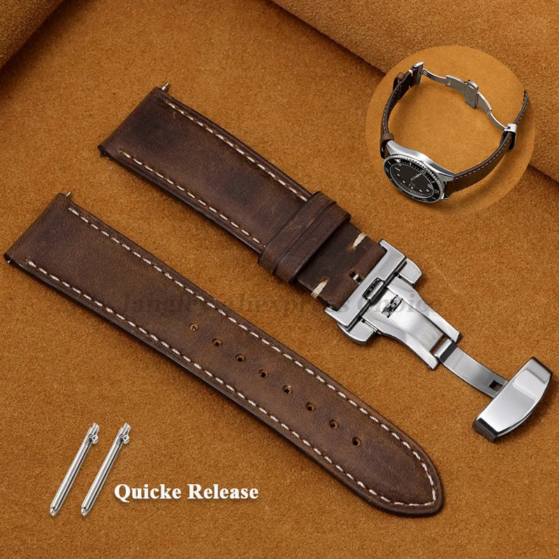 Suunto Race, Vertical & 9 Peak Calfskin Butterfly Clasp Band