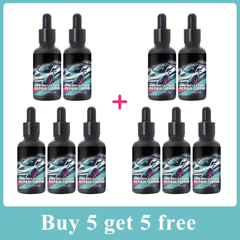 Magic Windscreen Crack Repair Set - Auto Glass Scratch Eraser for Cars Trucks Motorcycles