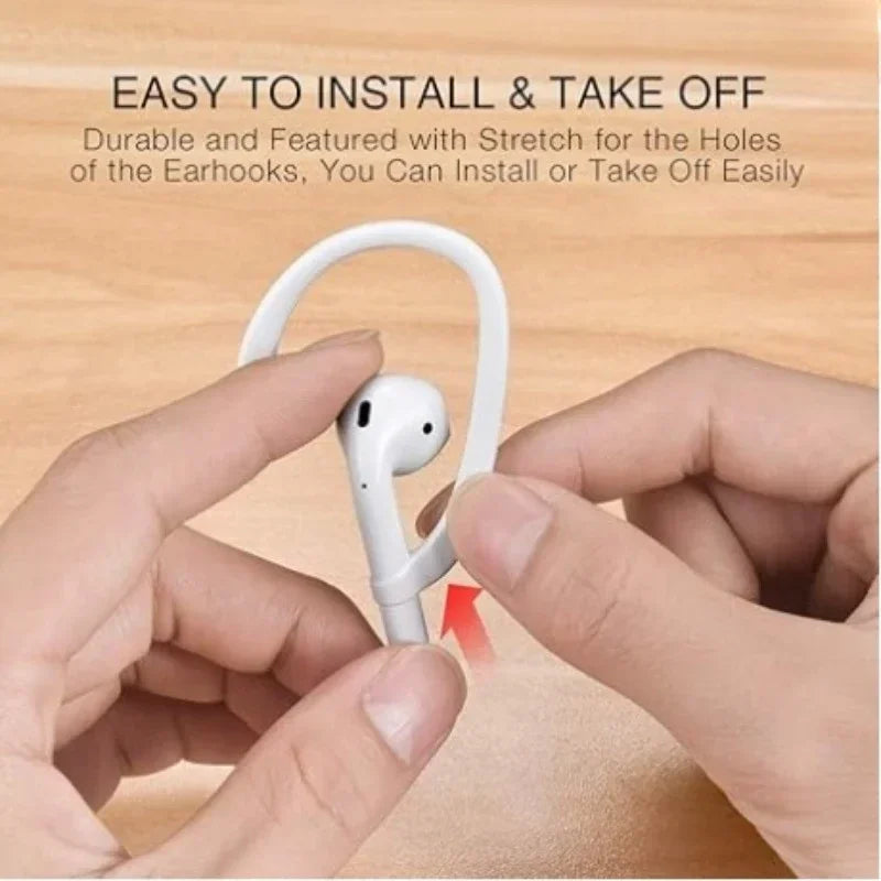 1pair Silicone Anti-Lost Ear Hooks Bluetooth Earphone Sports Prevent